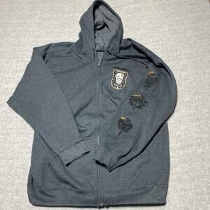 Call Of Duty Hoodie Mens Extra Large Gray Black Ops Battery Recon Ruin Full Zip